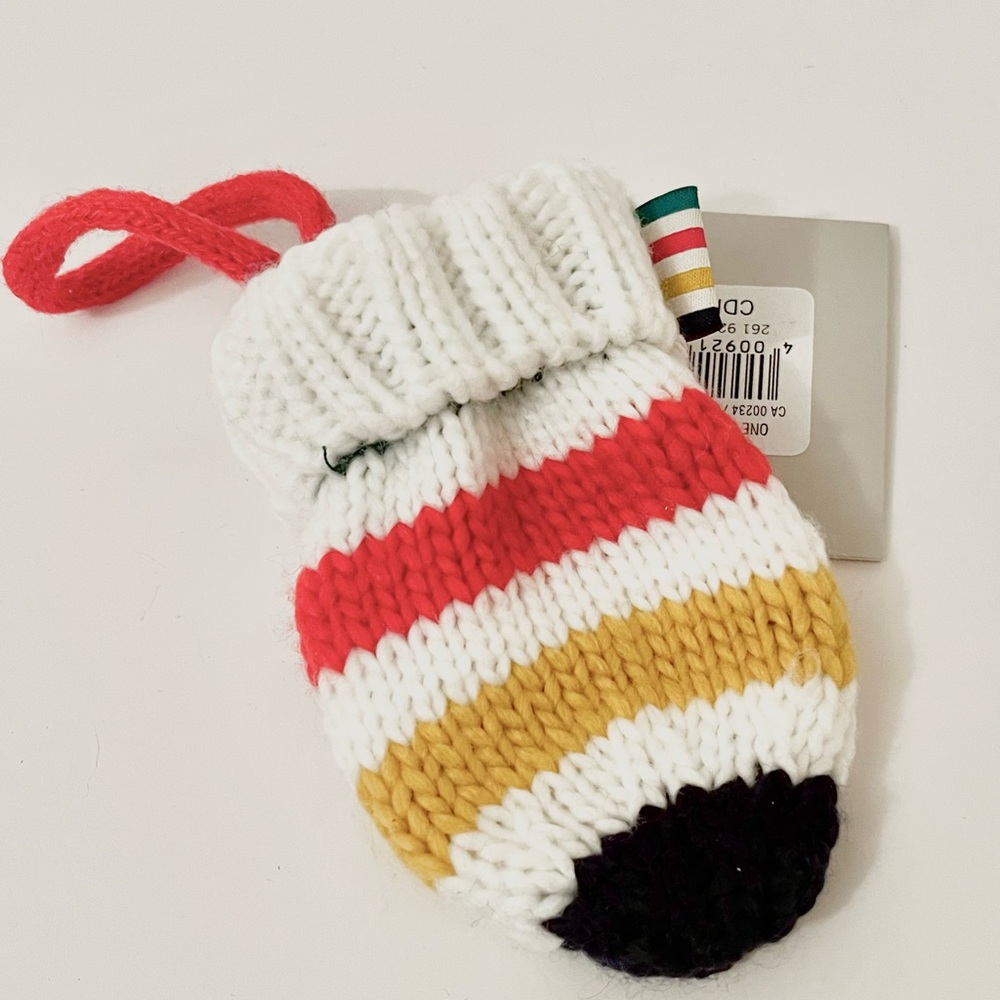 HBC Stripes Knit Mitten Ornament | Hudson’s Bay Iconic Collection NWT - Picture 2 of 3